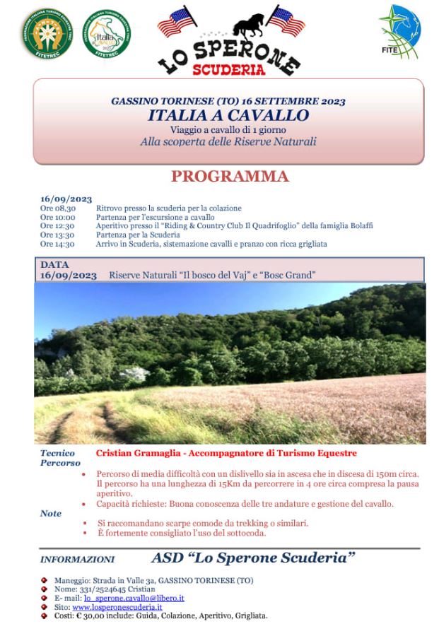 italia a cavallo 16 settembre